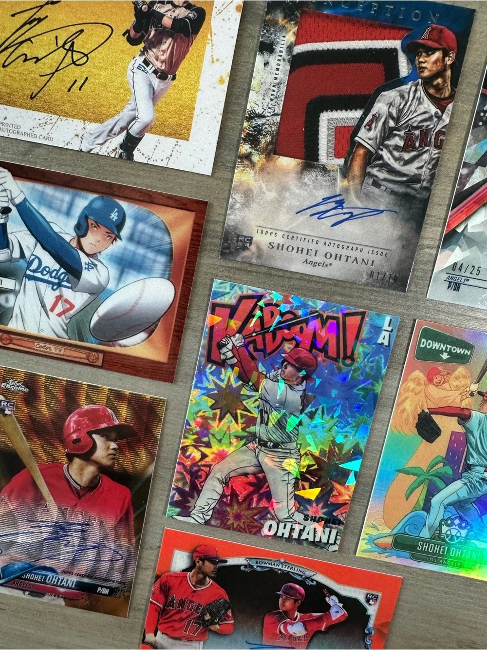 Shohei Ohtani Signed Rookie Lot of (8) Kaboom Downtown BBM Novelty Baseball Card - Picture 4 of 5